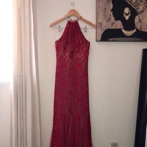 Red Lace Formal Dress